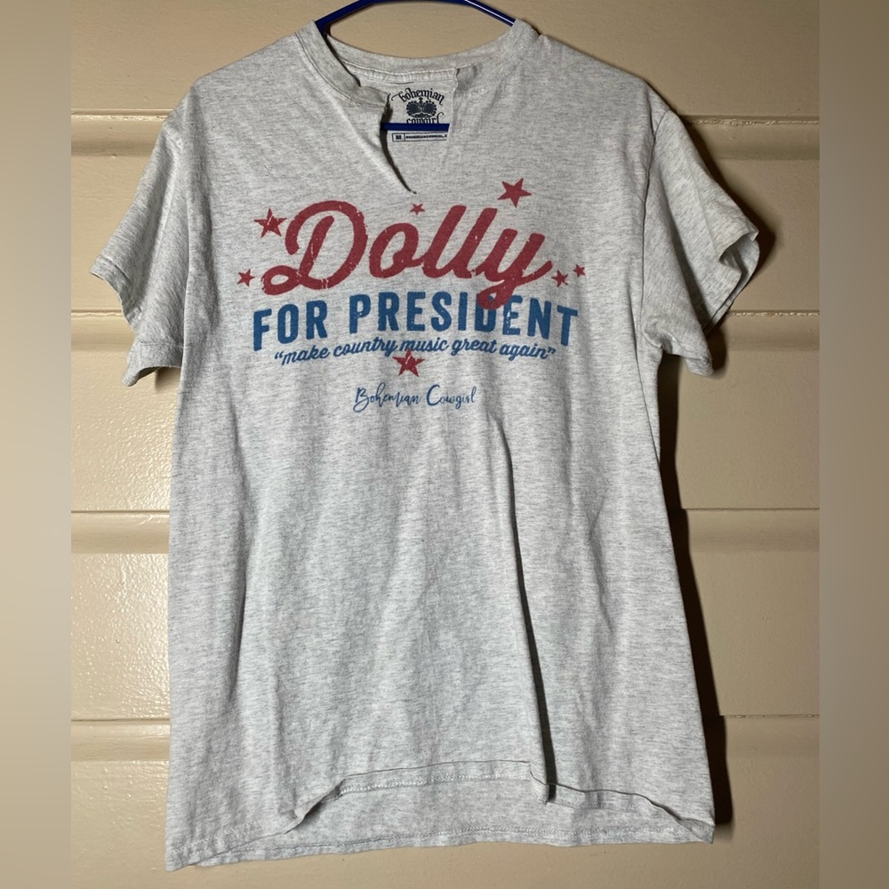 COPY - Bohemian Cowgirl Dolly for President shirt Size M